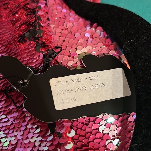 Motel Rocks Pink Sequined Long Sleeve Dress - Picture 4 of 4